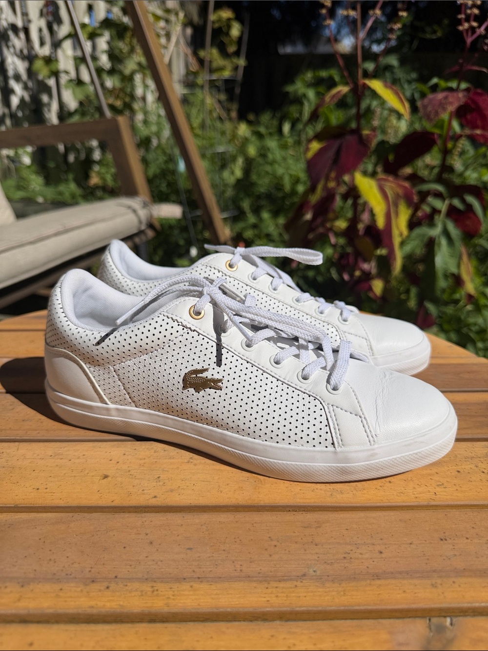Lacoste White Leather Sneakers Women’s 7